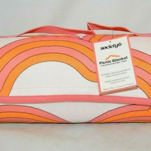 Brand New Society6 Outdoor Blanket Beach Picnic  Size 50" x 70" - Picture 9 of 9